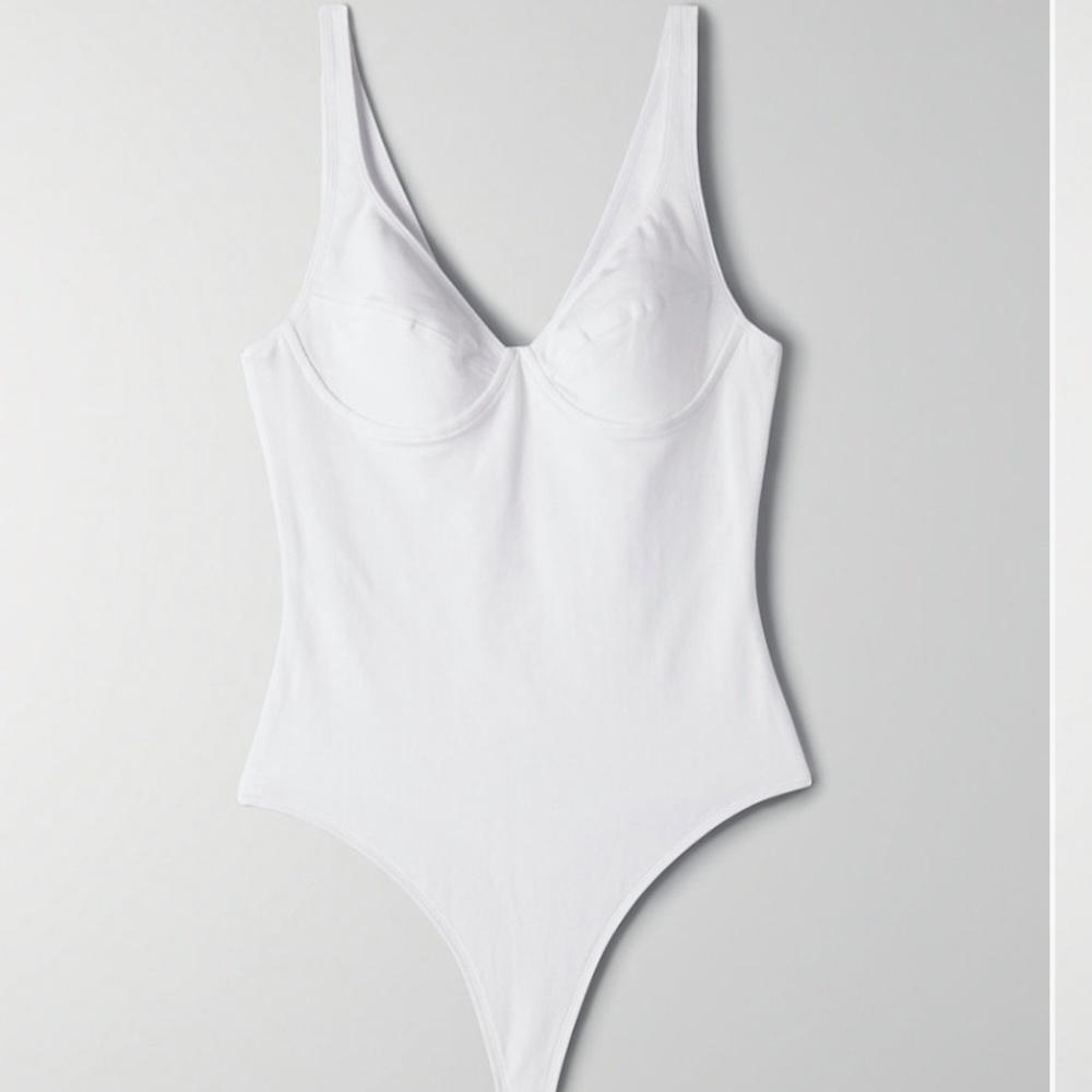White Aritzia bodysuit